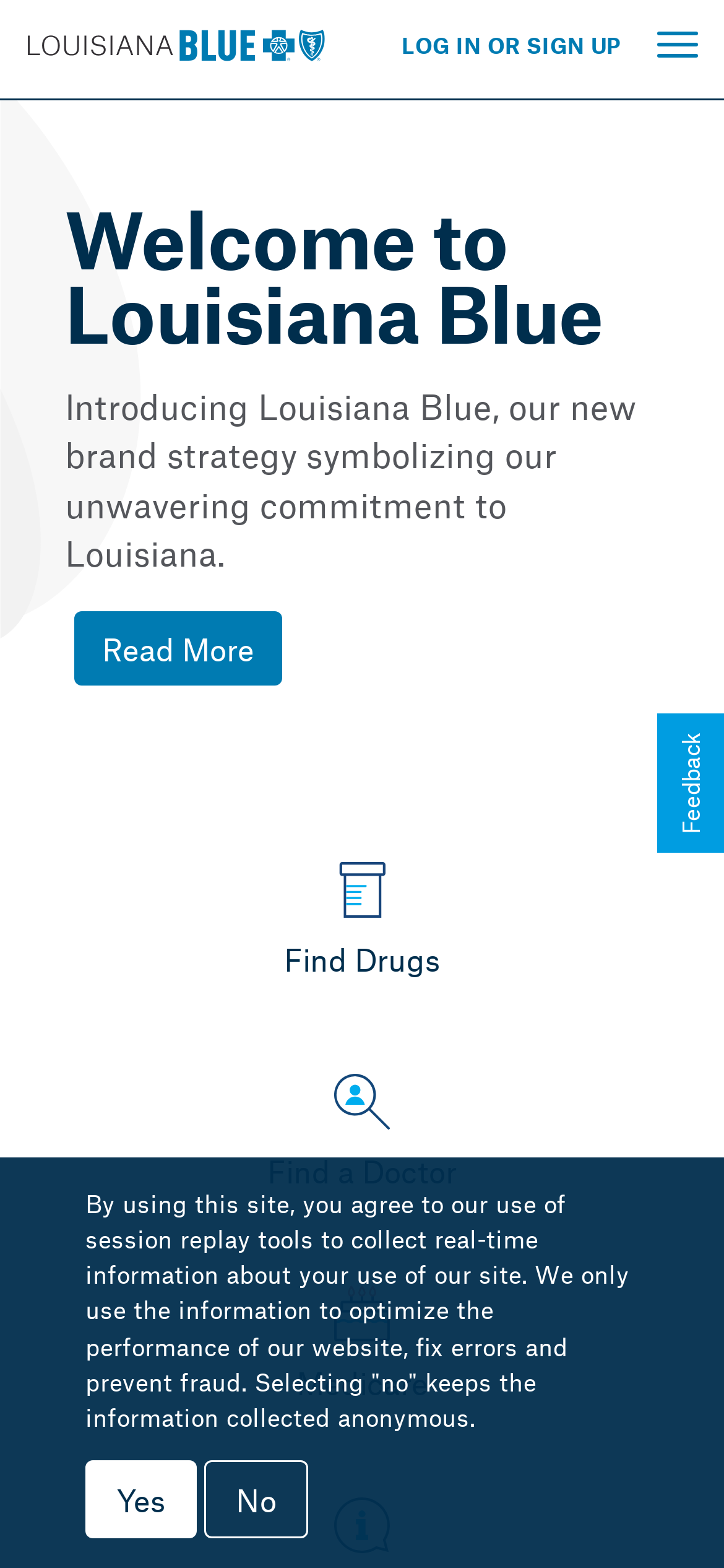 bcbsla.com Mobile Screenshot